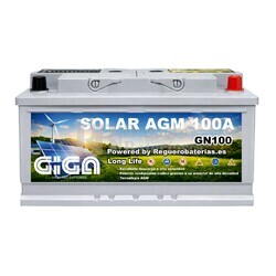 Bater�a Solar 12V 100 Amperios AGM | Ciclo Profundo GIGA GN100-AGM